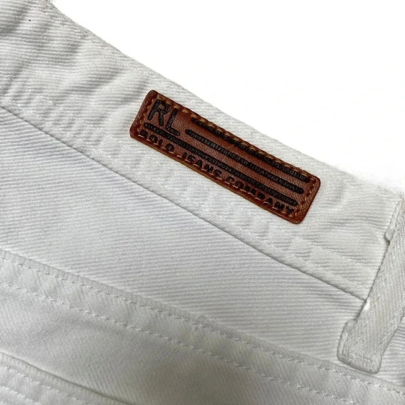 Polo Ralph Lauren Kelly Cropped Ankle Jeans White Size 10 Mid Rise Denim Pants - Picture 8 of 10